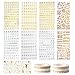 Produktbild VINFUTUR 9 Blatt Scrapbooking Stickers Gold Glitzeraufkleber Buchstaben Zahlen Selbstklebend Stickers + 4 Rollen Klebebänder Glitzer Dekoband für Basteln Sammelalbum Fotoalbum Handbuch Karten Handwerk