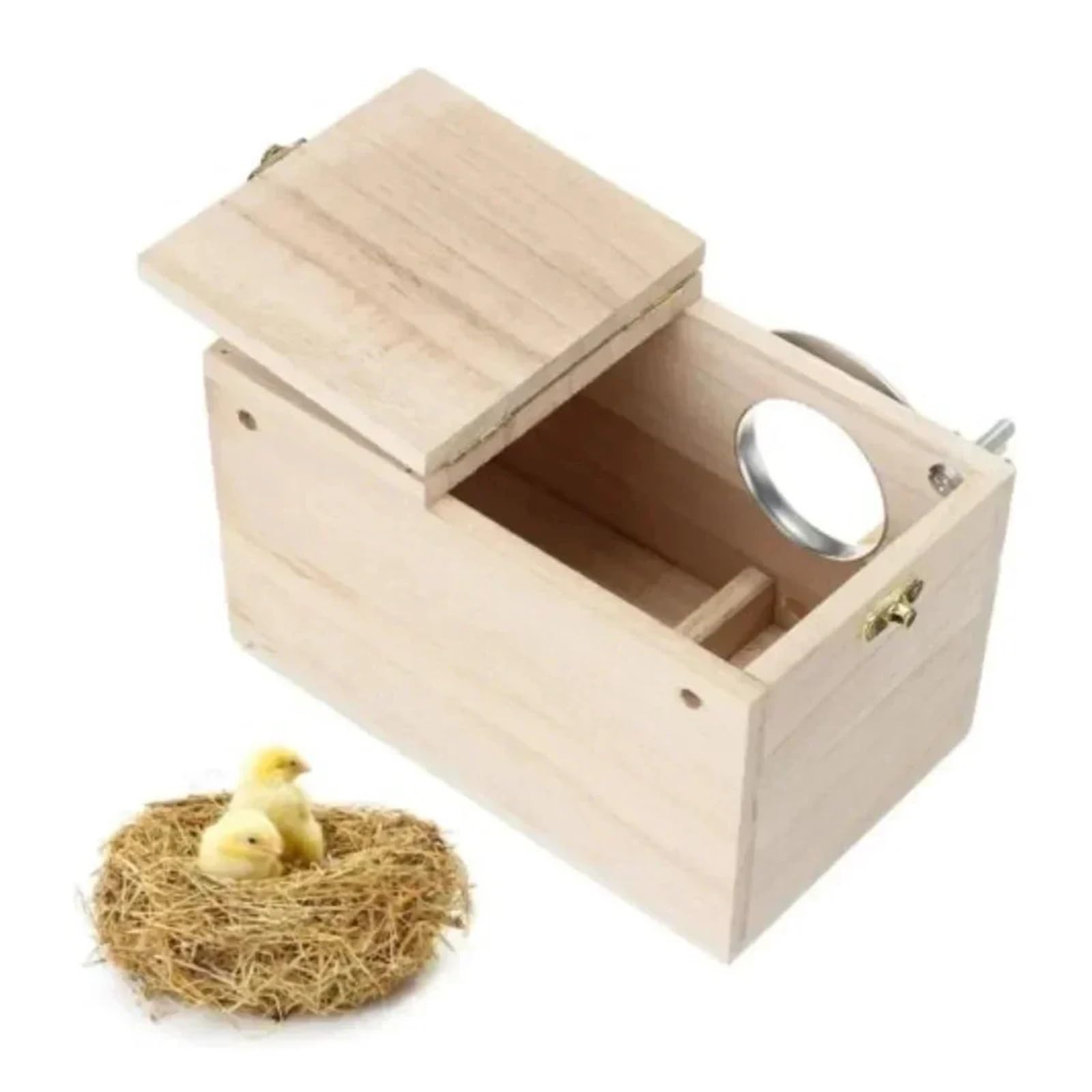 Nido de Madera para pájaros Jaula Nido for Loros, agapornis de Madera, Herramientas for el hogar, Casas for pájaros for jardín(L)