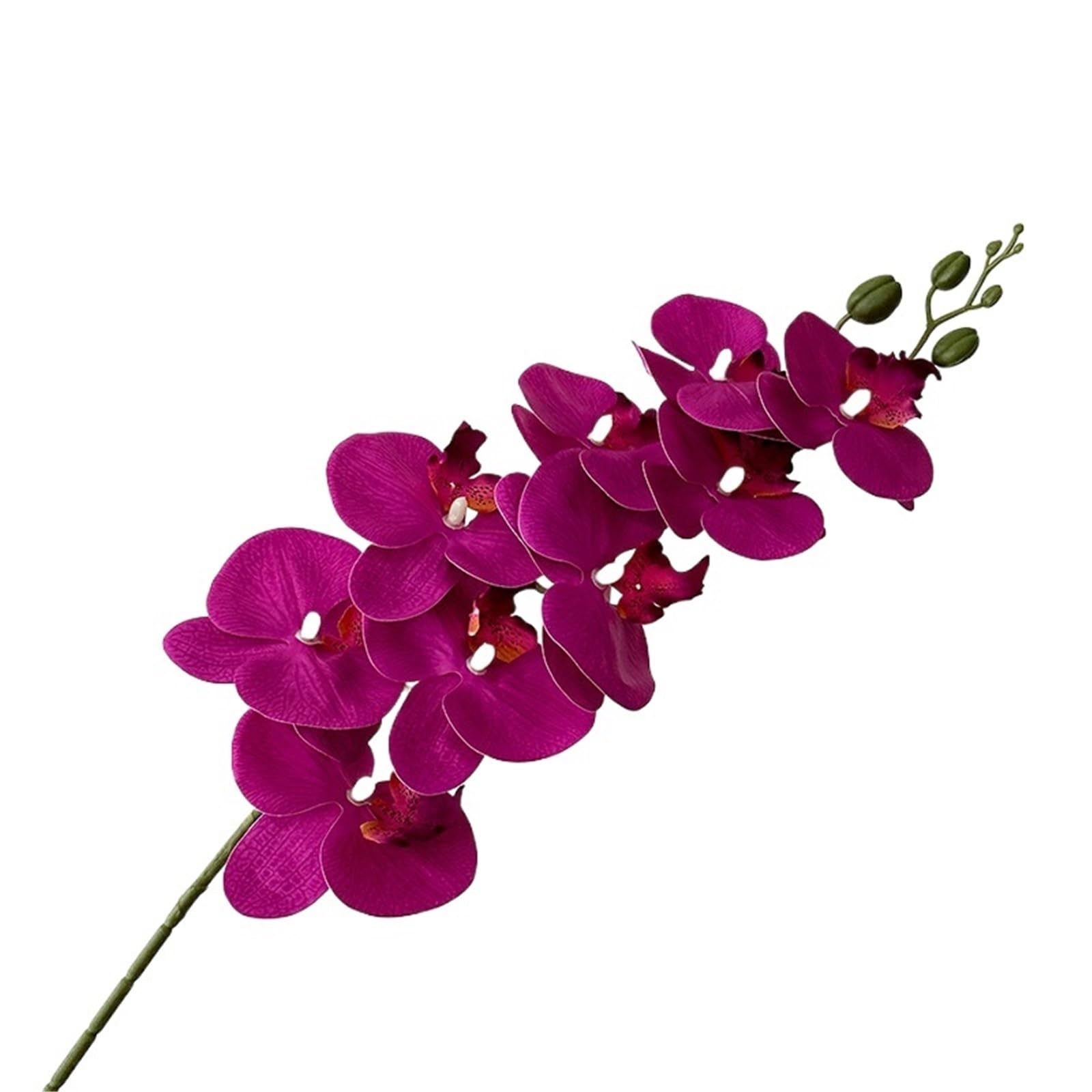 LuoAXINN Artificial Flower Branches 98CM 9-head Film Butterfly Orchid Artificial Flower Living Room Dining Table Floor Decoration Wedding Arrangement(Color2)