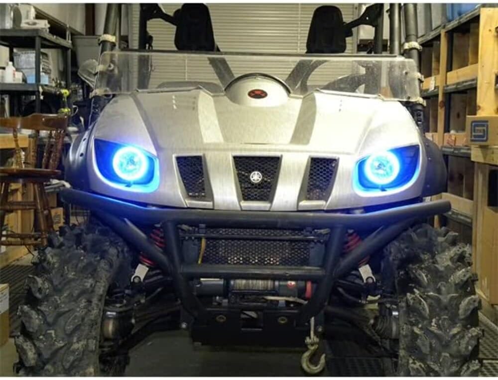 SYA Angel Eyes LED Halo Accent Light Kit | Compatible with Yamaha Rhino | ATV Accessories | Blue