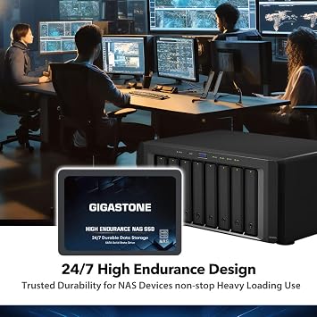 Gigastone NAS Certified 512GB High Endurance SSD Up to 550MB/s TLC Flash with SLC Caching 24/7 Reliable for Gaming/PC/NAS SSD 2.5 SATA Internal Solid State Drives RAID Disk