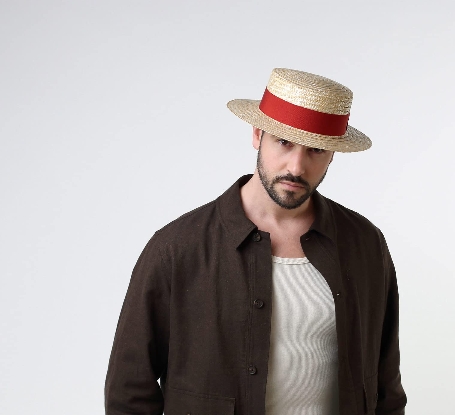 Chapeau canotier Paille Homme ou Femme Biarritz