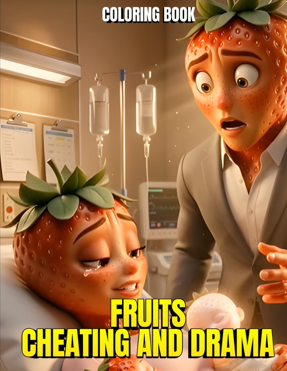 Fruits Cheating And Drama Coloring Book: The Ultimate Fruits Brainrot Illistrations For Kids And Adults