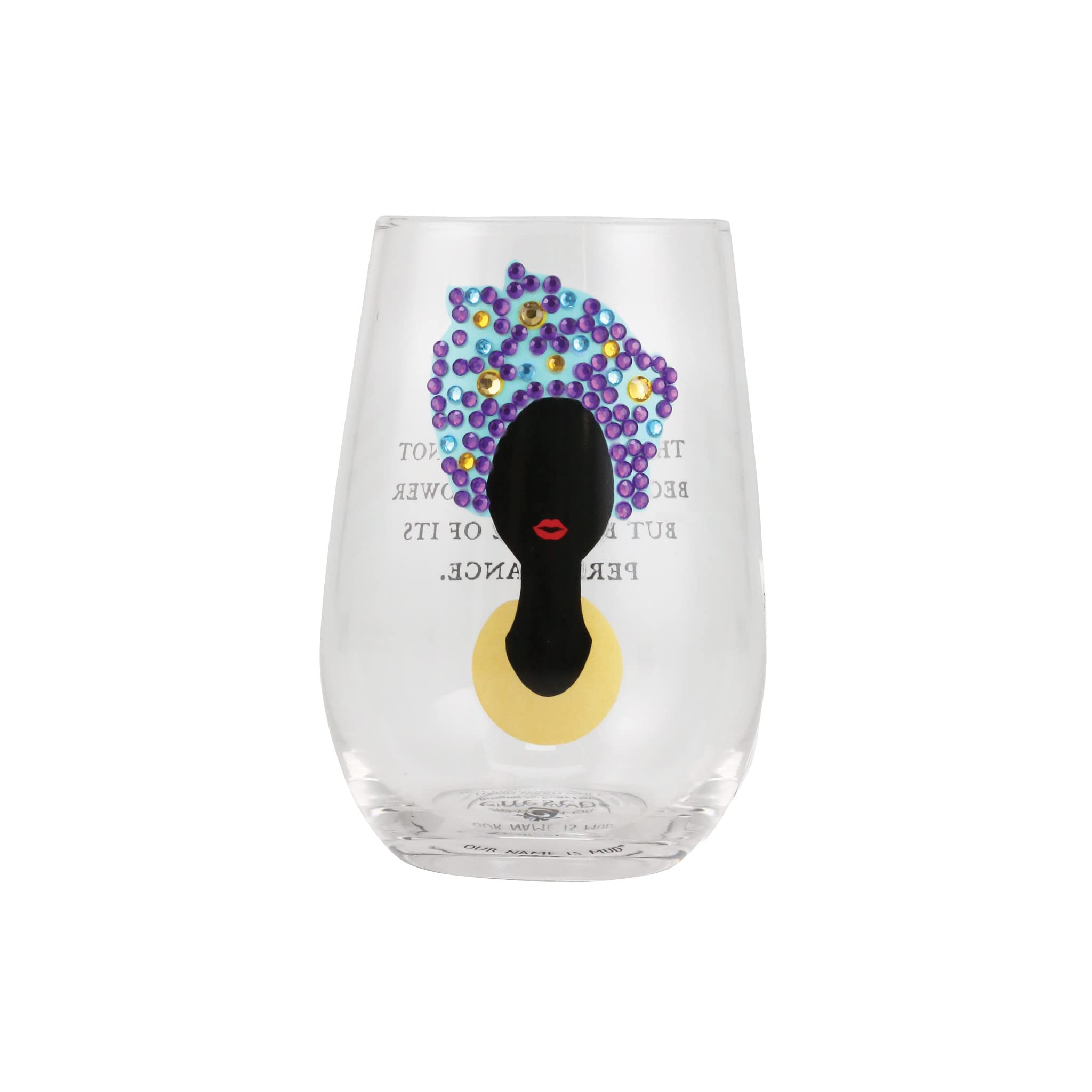 Verre à vin sans pied Enesco luxe gravé Our Name is Mud 6012076