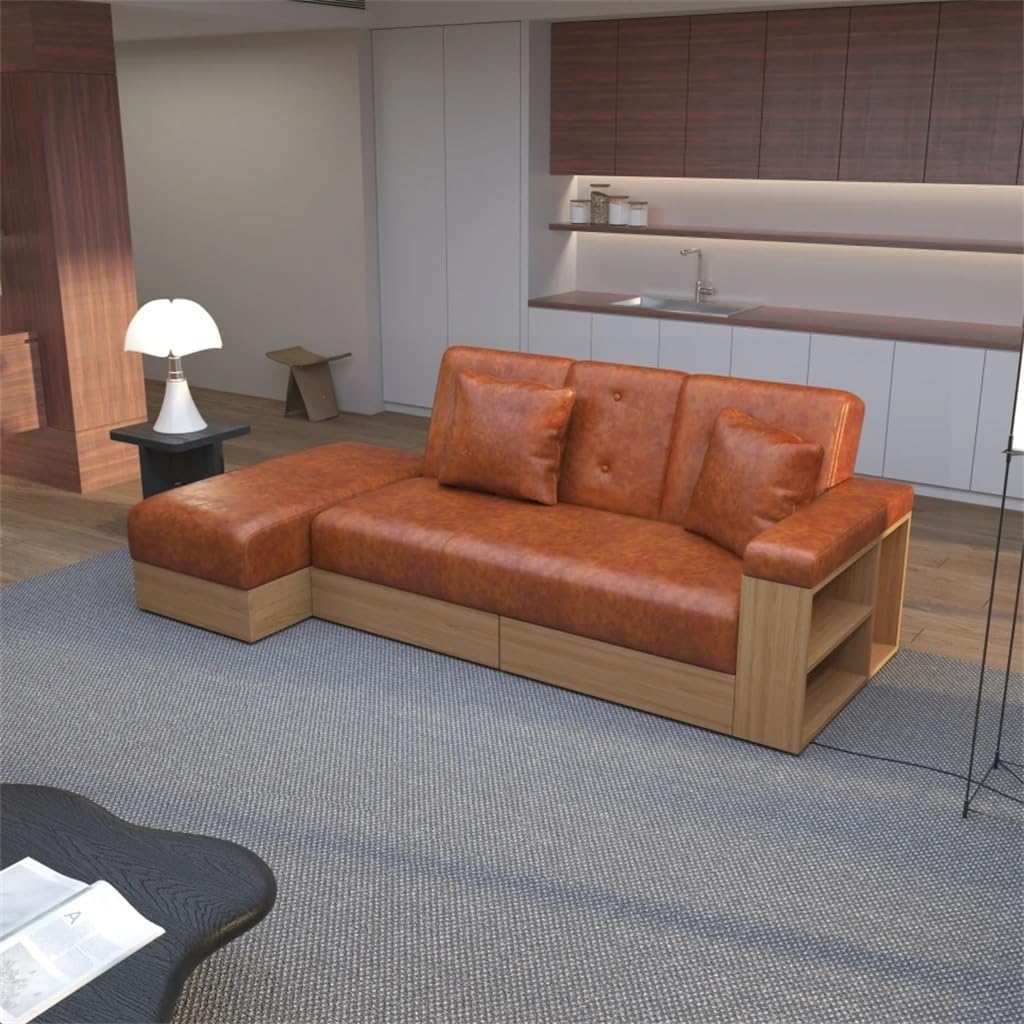 Multi-Functional Sofa,with Storage Box and Drawer, and The Arm Can Be Used As Tea Table and Pedal