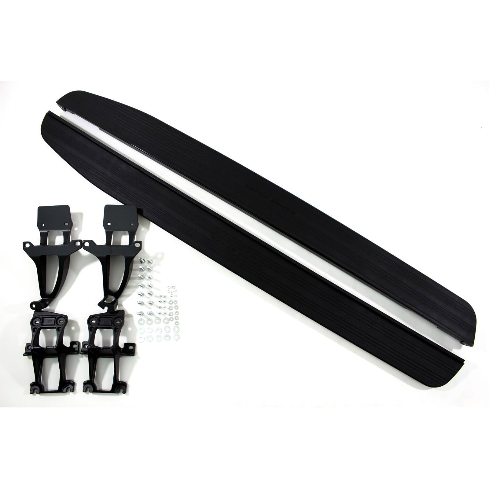 J&J AUTOMOTIVE Pedane Laterali per Land Rover Range Sport 2012-2023, Sottoporta Minigonne in Alluminio e Plastica ABS, Set Completo con Materiale di Montaggio Incluso
