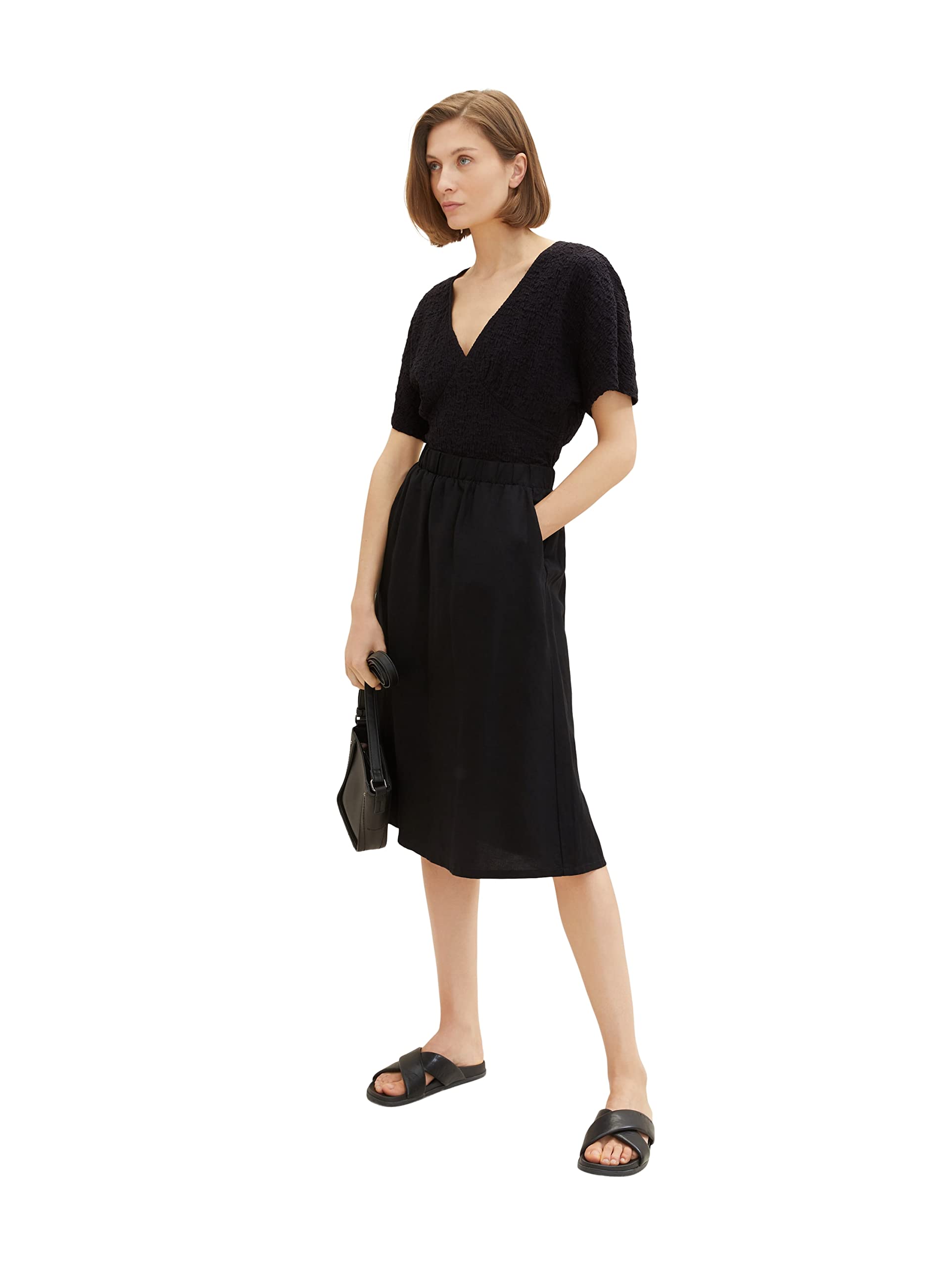 TOM TAILOR Damen Leinen Rock