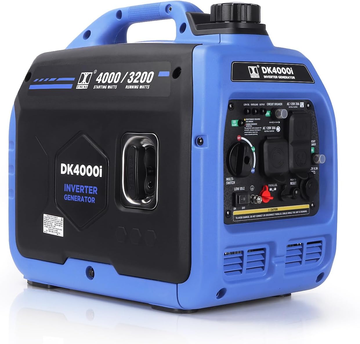 DK 4000W Portable Inverter Generator, Low Temperature Startup, Gas