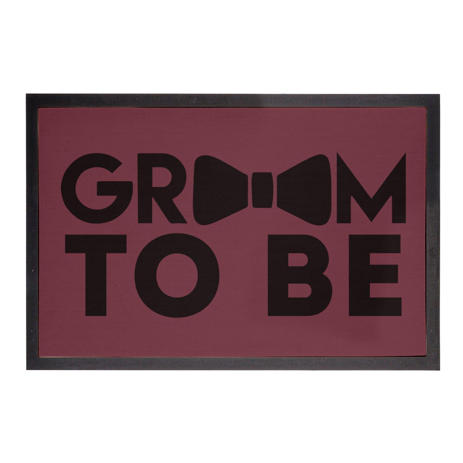 Paillasson rouge mariage 60x40cm tapis entrée original groom to be noeud papillon