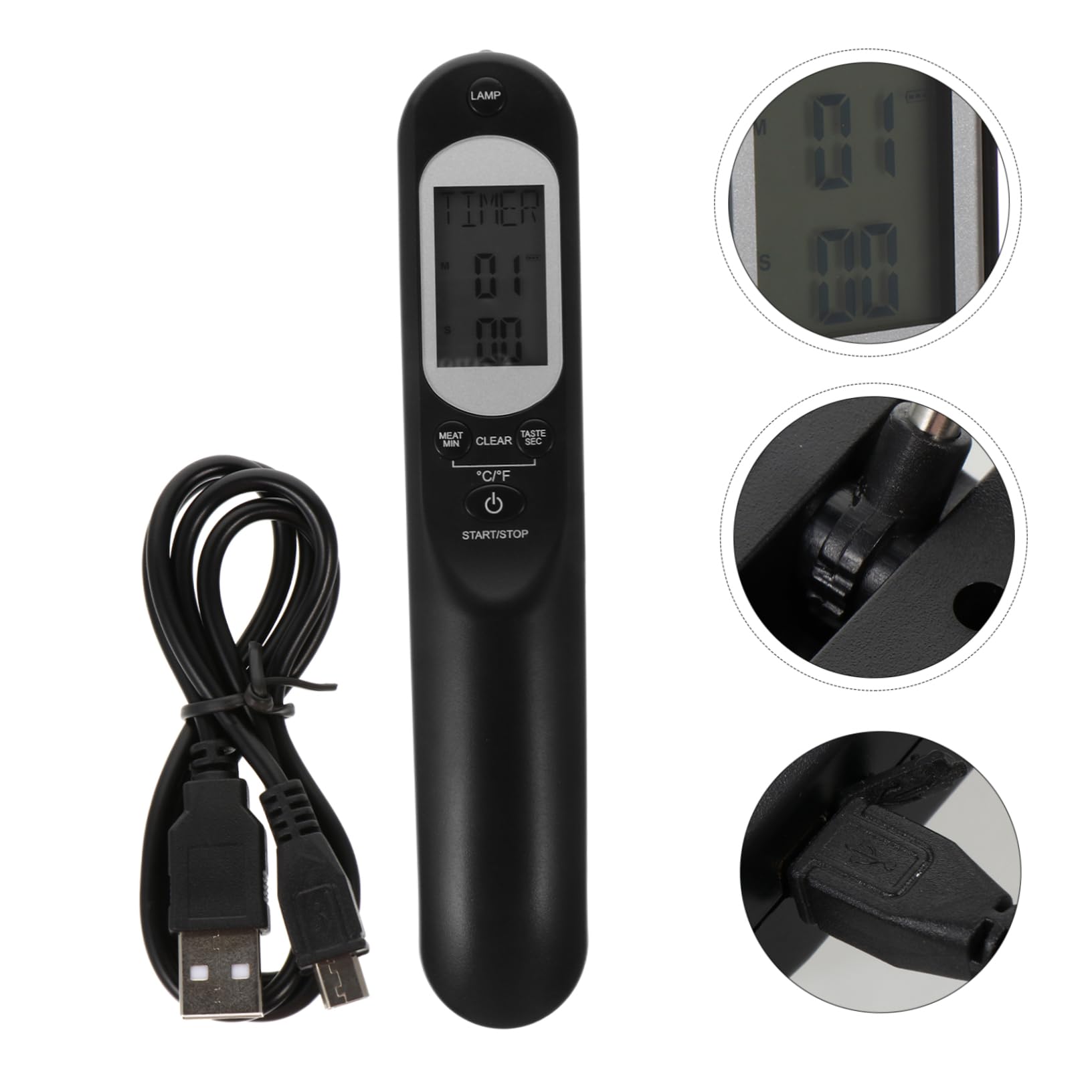 Ciieeo 2sets Termometro Per Usb Ricaricabile Allerta Termometro Per e Barbecue Misuratore Per Maiale e Portatile