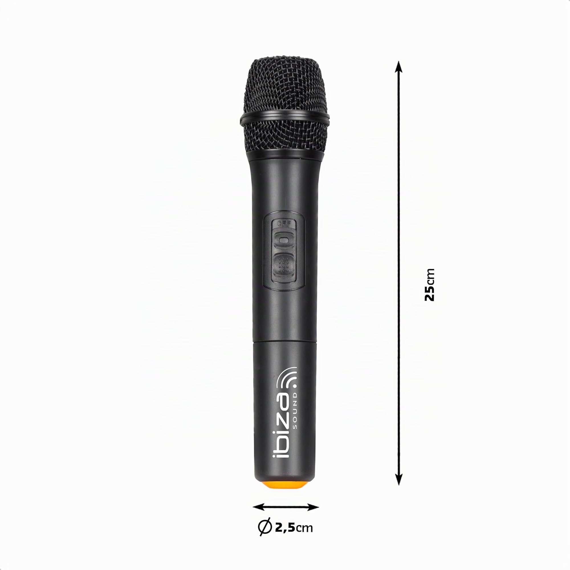 Ibiza PORTHAND12-2 Micro Main sans Fil VHF 203,5MHz pour PORT12VHF-BT et PORT15VHF-BT