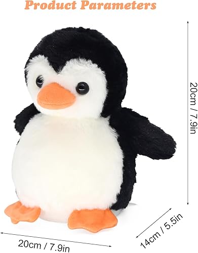 Miniatura 2 de Bakalizoo Muñecas de pingüino de peluche de 8.7 pulgadas, pingüino de peluche suave, juguetes de peluche para niños, niños pequeños, cumpleaños,