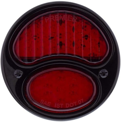 Miniatura 4 de United Pacific 110893 Luz trasera, 31 LED secuencial, lado del pasajero, con carcasa negra y llanta, para Ford 1928-1931