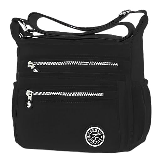 KXF Women's Crossbody Bag Waterproof Nylon Casual Shoulder Bag Messenger Bag Travel Purse Handbag with Multi Pocket