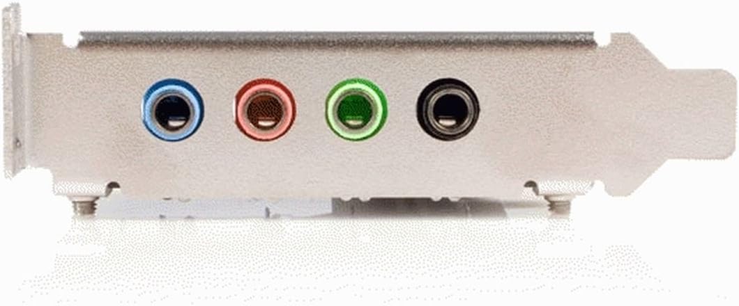 StarTech.com 4 Channel Low Profile PCI Sound Adapter Card AC97 3D Audio Effects Sound Cards PCISOUND4LP