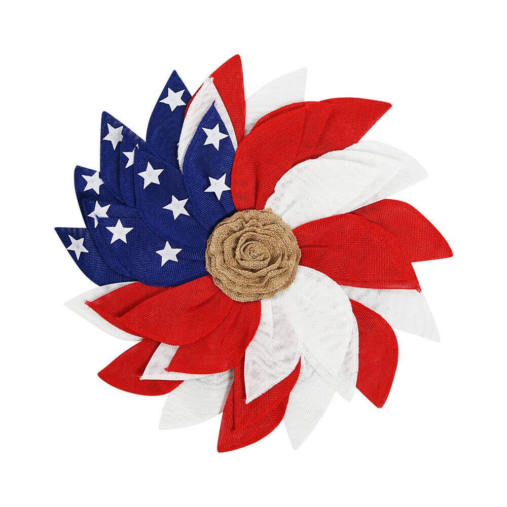 Couronne de drapeau américain Eraspooky déco murale suspendue extérieure