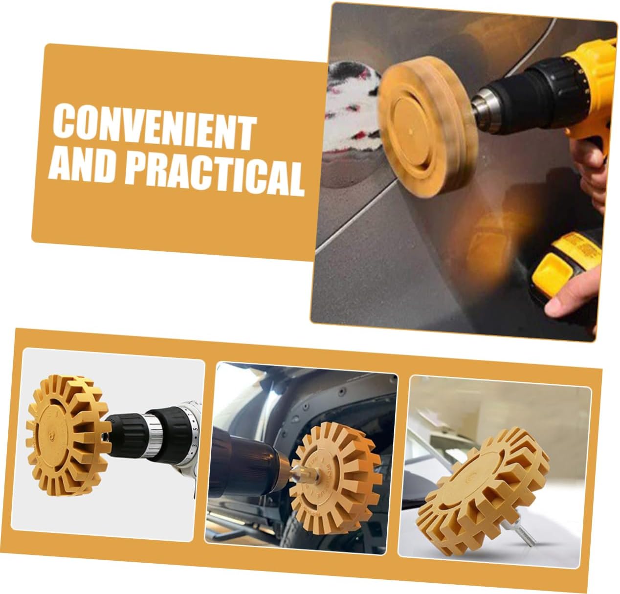Luxshiny 2pcs Gear Shaped Adhesive Remover Wheel for Car Truck Repair