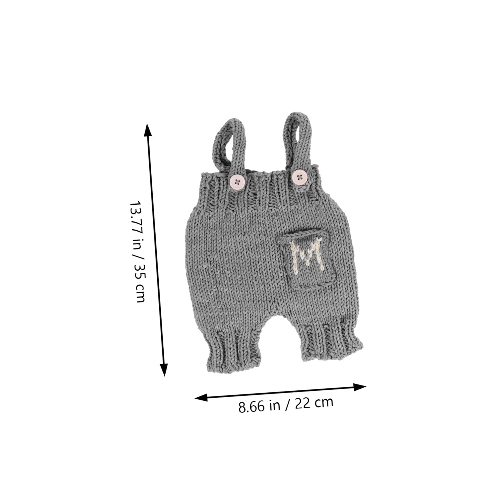 SHERCHPRY tirantes recién nacidos ropa de recién nacido traje de punto para fotos de bebé niño traje bebe gorro bebe disfraz de recien nacido traje de fotografía recién nacido Grey