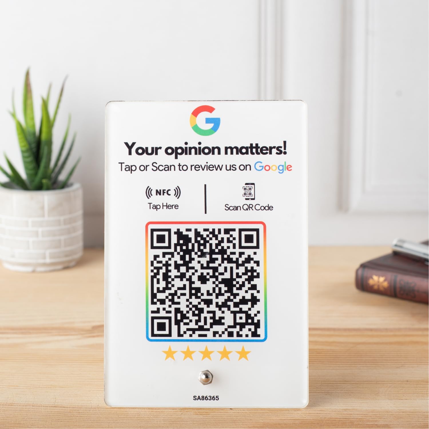 tinydabba Review NFC Standee with QR Code | 4 Inches x 6 Inches | With Dashboard-image-5