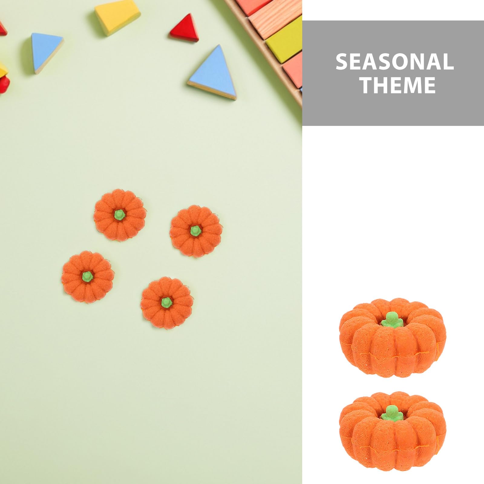 TOYANDONA 80 szt. gumki do ścierania na Halloween: mini gumki do ołówków idealne na nagrody w klasie, upominki na imprezy, wypełniacze do torebek z niespodziankami w pomarańczowym kolorze