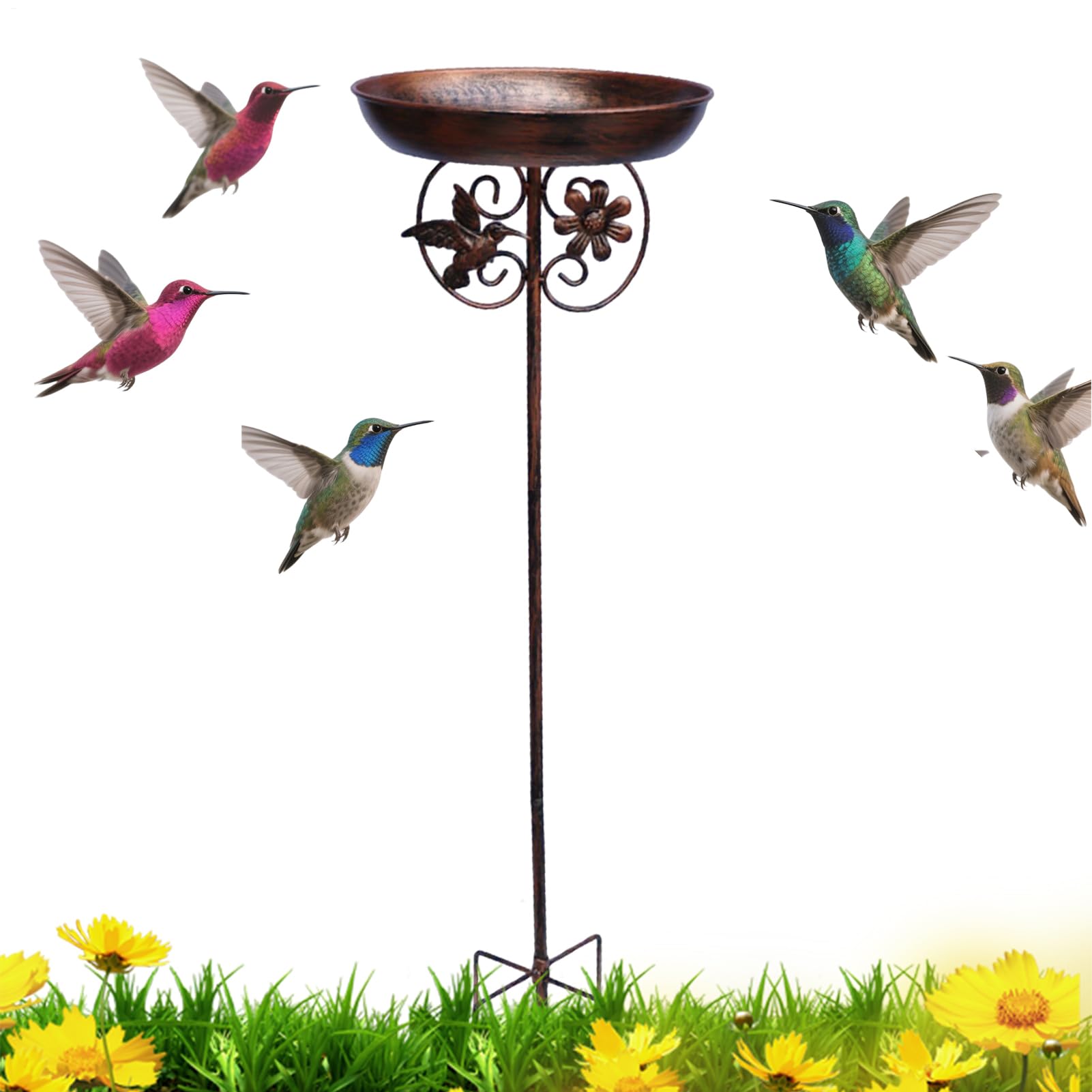 Bain d'oiseaux et bassin extérieur de 79 cm comme décoration de jardin naturelle