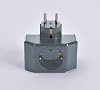 Viko Clover Plus Gray Triple Ground Socket Anti-Collision