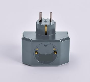 Viko Yonca Plus Gri Üçlü Topraklı Priz Çarpma Karşıtı