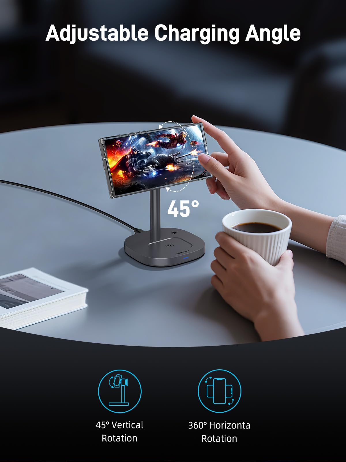 Qi2 Mag Safe Ladestation für Samsung, 3 in 1 Ladegerät mit Kühlfunktion | Induktive ladestation für Galaxy S26 Ultra/S25/Z Fold 7, für Samsung Watch 8/Ultra,Buds 4 Pro, Ladestation Mehrere Geräte