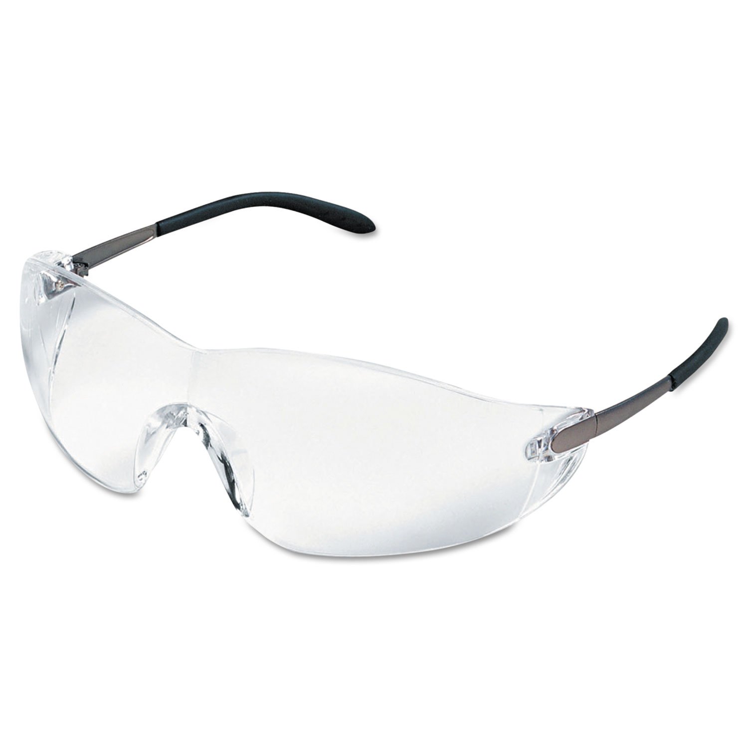 Seguridad MCR S2110 Blackjack gafas de seguridad con Metal cromado templo y lente transparente