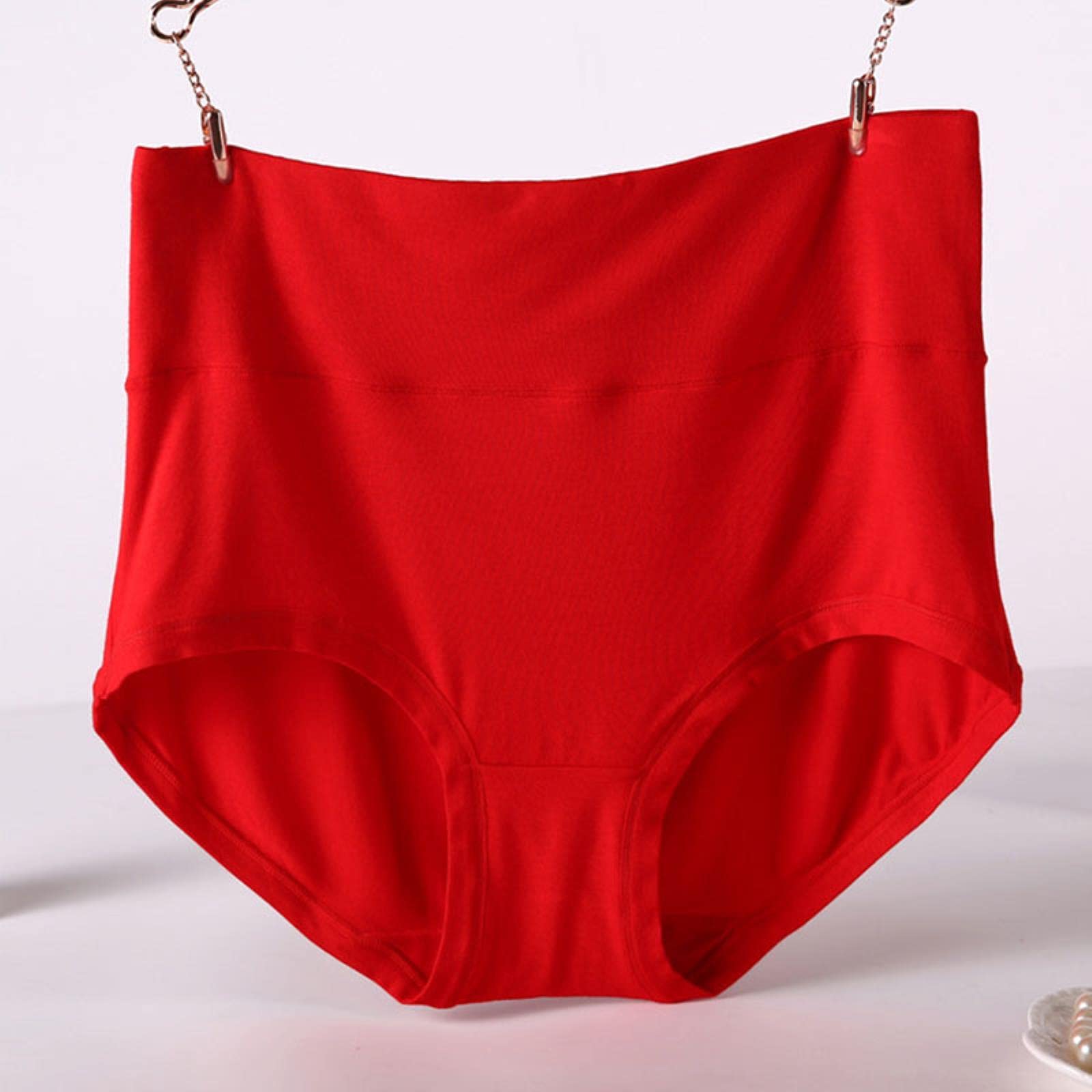 Majtki z wysokim stanem 4 szt./partia wysoka talia plus size majtki dla kobiet wiskoza bezszwowa bielizna-1, XL 75-85 kg