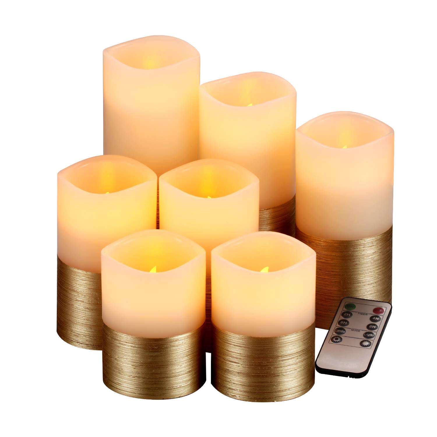 Buy Flameless Candles Battery Operated Candles Set of 7 Ivory Real Wax