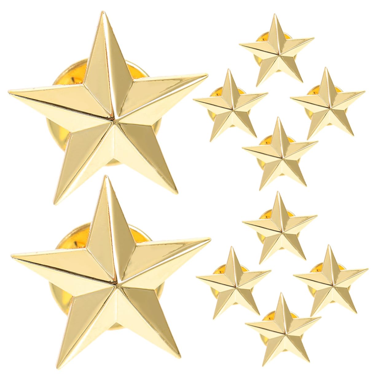 Healeved Pentagramm-abzeichen Männer Dekoration Anstecknadeln Stern-heißer Gestickter Aufnäher Hochzeit Fünf Partyversorgung Sternstifte Aus Legierung Golden