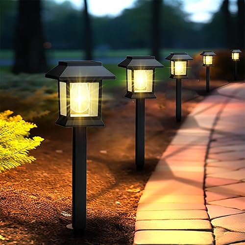 Miniatura 10 de Greluna - Luces solares para exteriores, juego de 12 luces impermeables de 3000K, encendido y apagado automático, para jardín, paisaje, camino,
