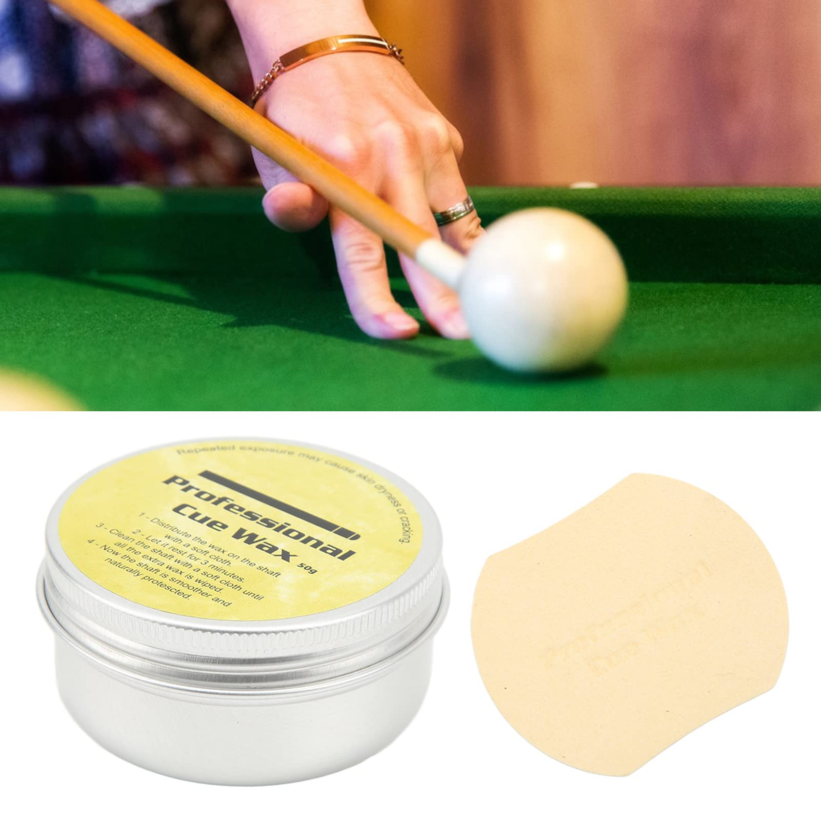 Silky Shaft Wax for Wooden Pool Shafts Smooth Maintenance Wax Repels Dirt Easy to Apply