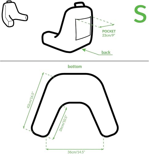 Miniatura 3 de Ambesonne Cojín de lectura espacial con bolsillo trasero, diseño cosmos con estrellas fugaces y coloridos lunares, naves espaciales alienígenas de
