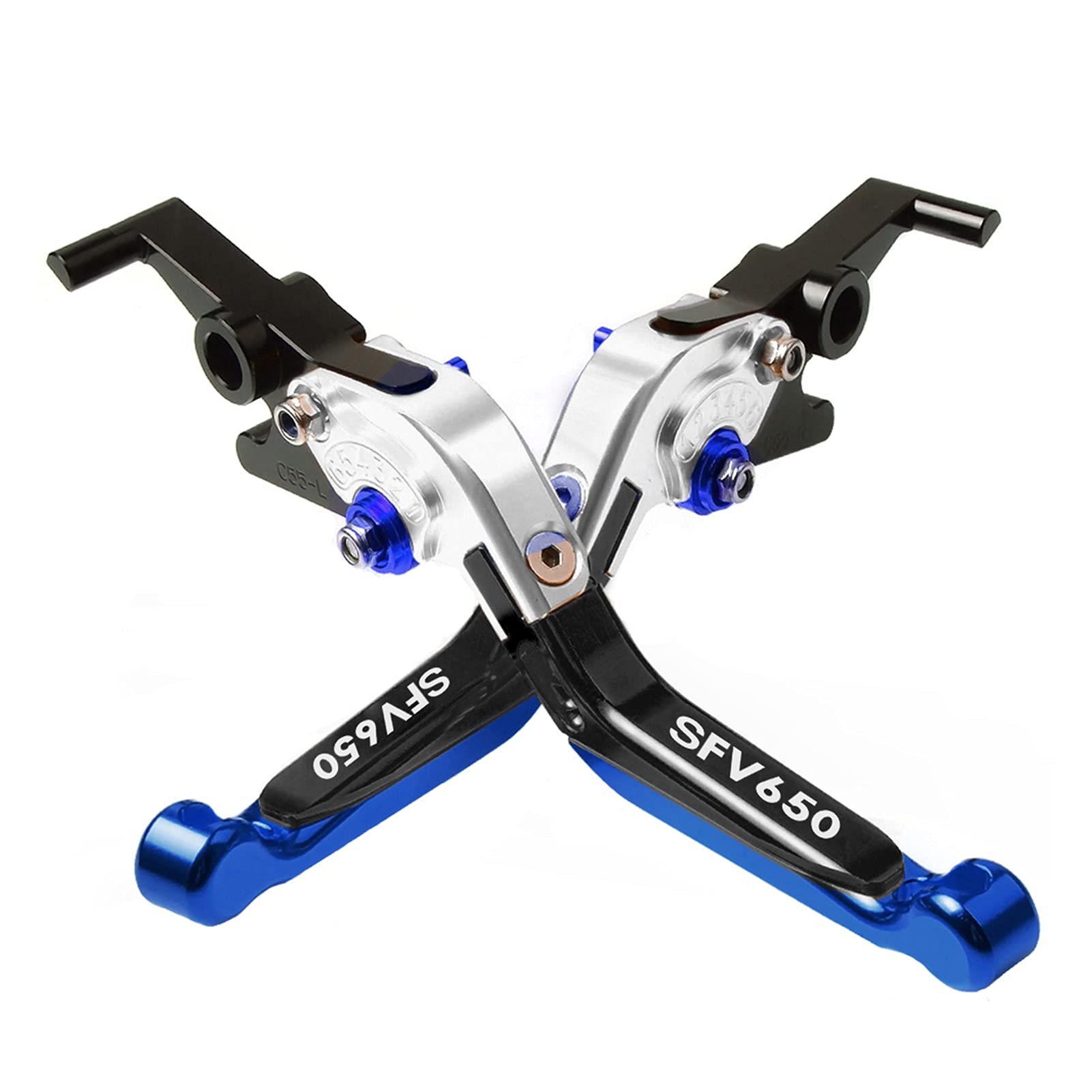 Sports Brake Clutch Levers Motorcycle Adjustable Brake Clutch Levers Handle For Suzuki SFV650 GLADIUS 2009 2010 2011 2012 2013 2014 2015 With Logo (Color : C)