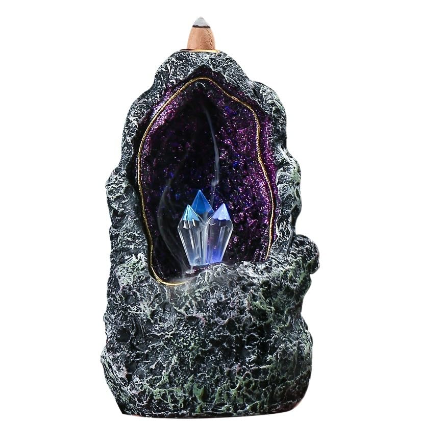 Quemador De Incienso Quemador de Incienso de Resina de Cristal decoración Interior Creativa del hogar Accesorios De Meditación