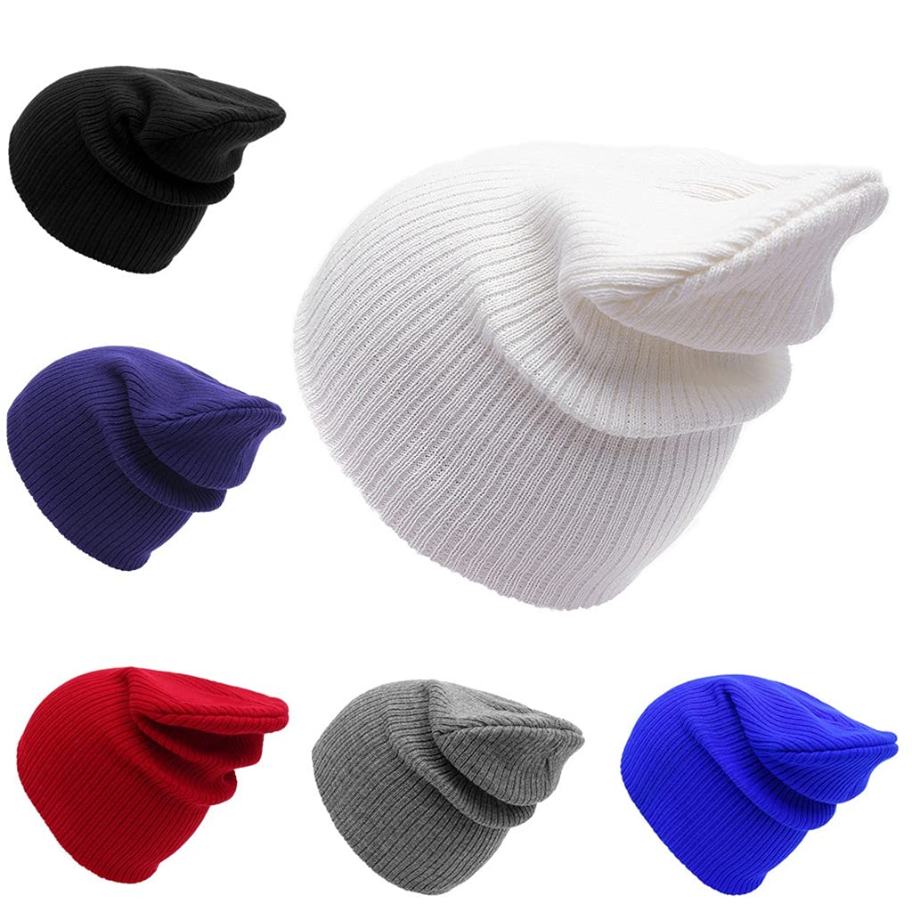 2 szt. Czapki zimowe dla kobiet mężczyzn czapki czapka z dzianiny ciepła wełna jesienna czapka czapka na co dzień czapka (kolor: A, rozmiar: 28 * 19 CM)