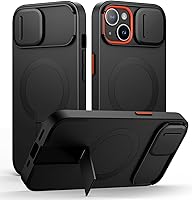 Vista 1 de SURITCH for iPhone 13/14 Case with Magnetic Camera Slide Cover and Adjustable Kickstand, Compatible with MagSafe, Shockproof Bumper Case Slim