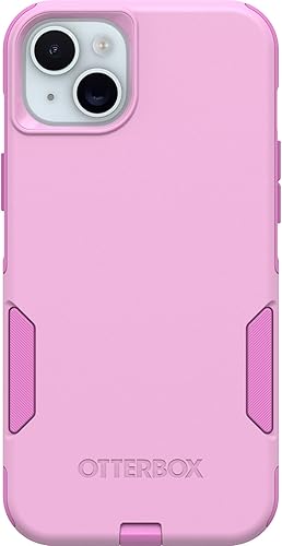 OtterBox Carcasa para iPhone 15 Plus y iPhone 14 Plus Commuter Series - RUN WILDFLOWER (rosa), delgada y resistente, apta para bolsillo, con