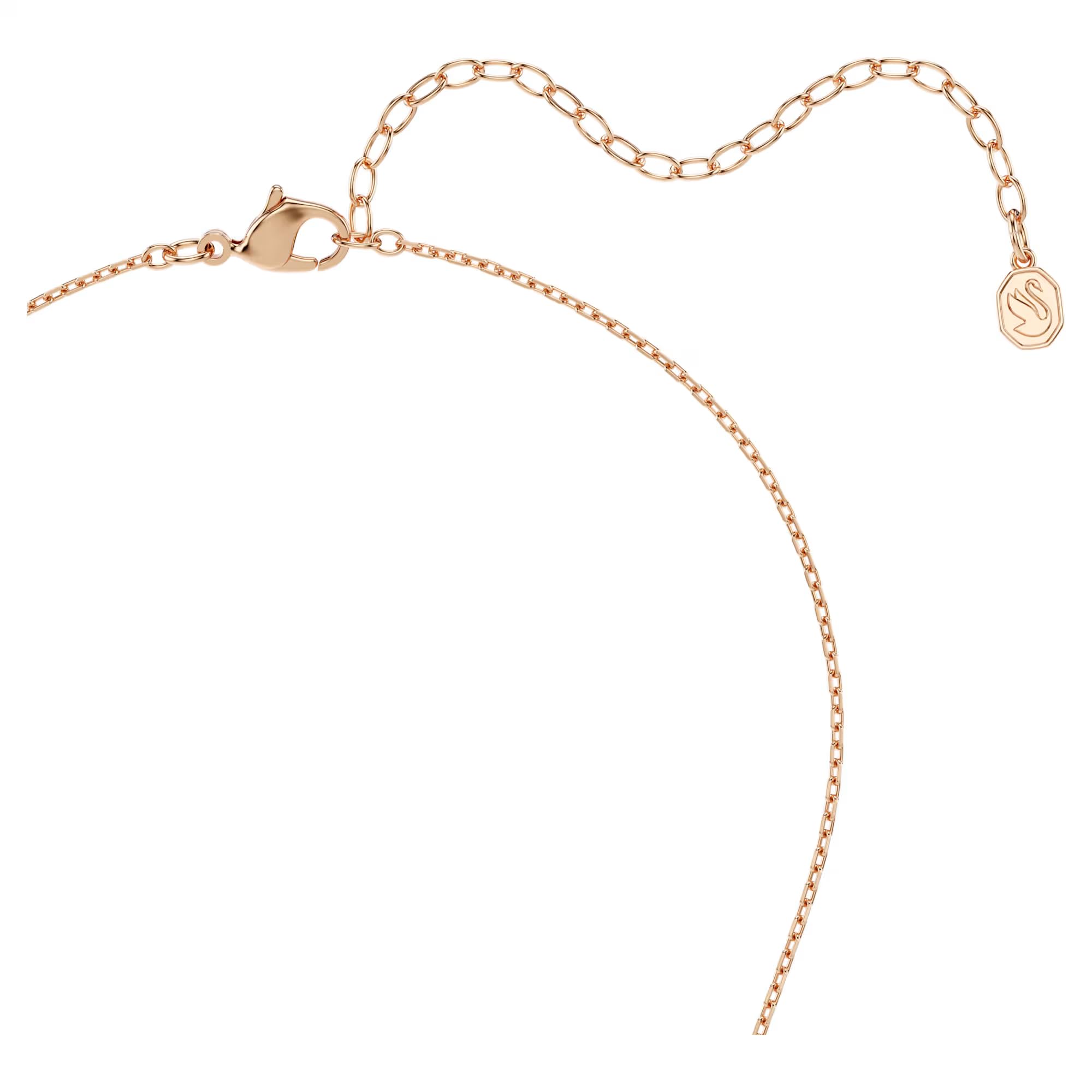 Swarovski Pendentif Mesmera, coupe marquise, blanc, finition or rose 18 carats