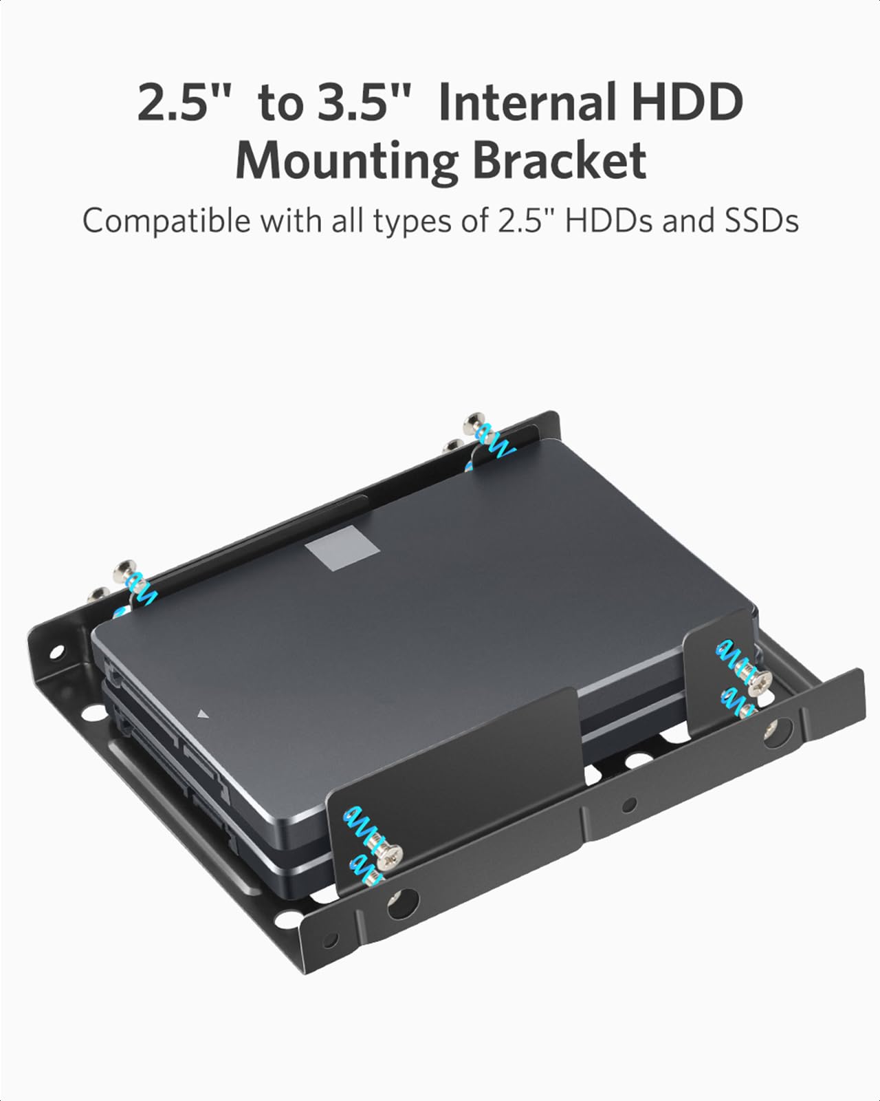 Supporto Adattatore Per Disco Rigido SSD HDD Da 2,5" A 3,5" K108 - Foto 3