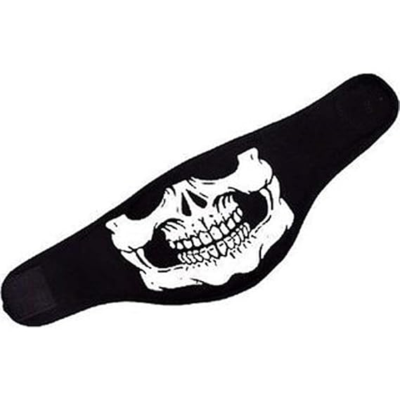 Navkar Crafts Unisex Cotton Bikers Motorcycle Riding Skull Face Mask Protection (Black, Large Pack of 1)