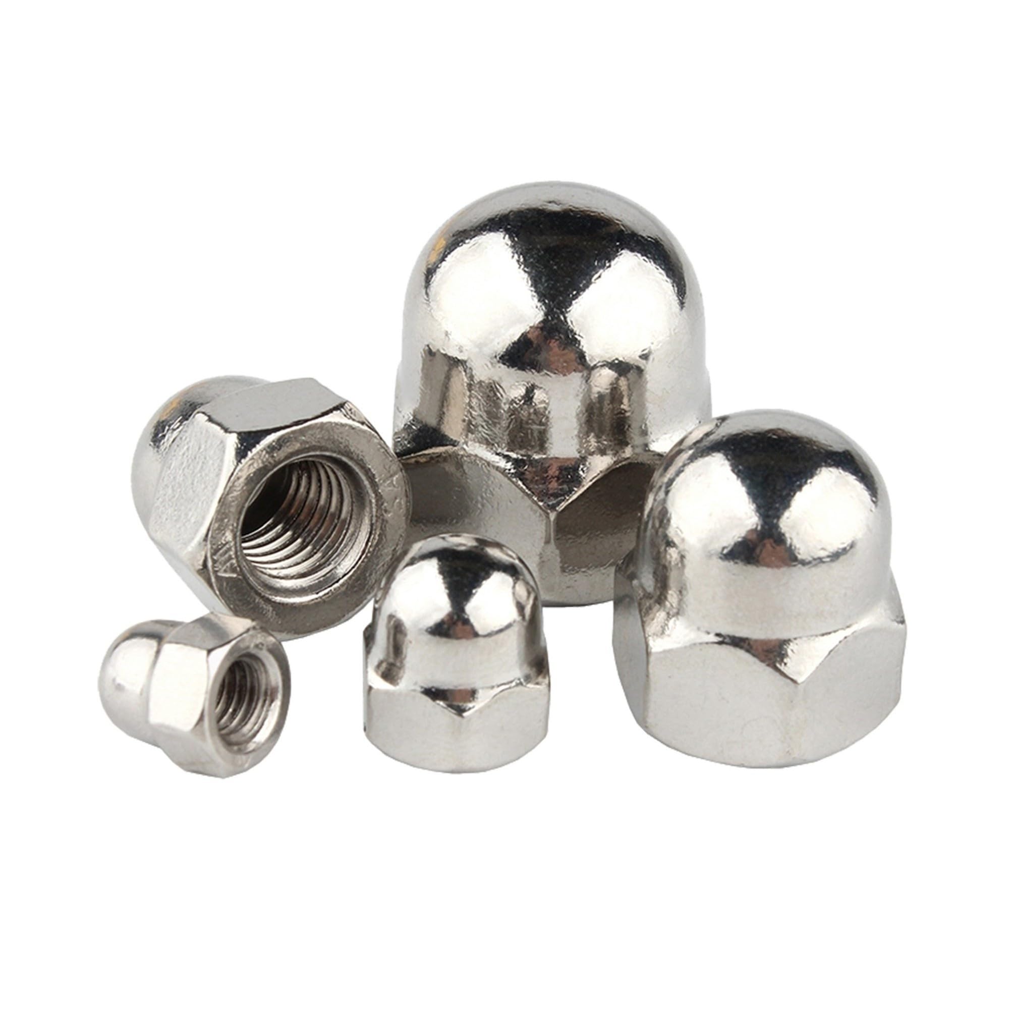 5/10/20pcs 7 Sizes Acorn Dome Cap Head Hex Nuts