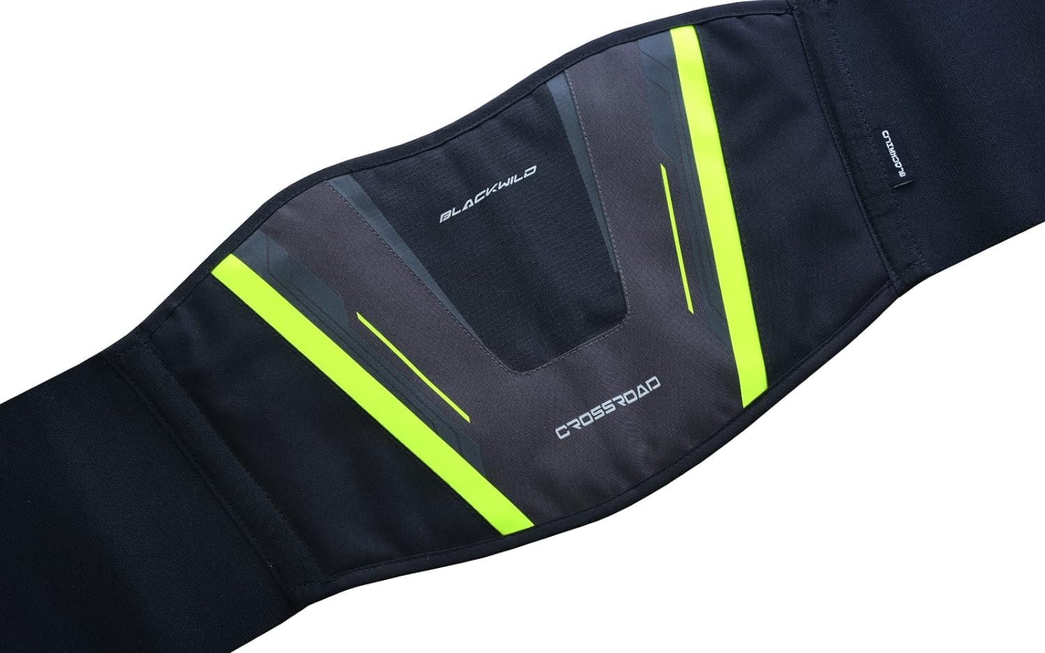 BLACKWILD - Cintura renale per moto, da uomo e da donna, colore: nero e giallo, efficace stabilizzazione dei reni, supporto lombare