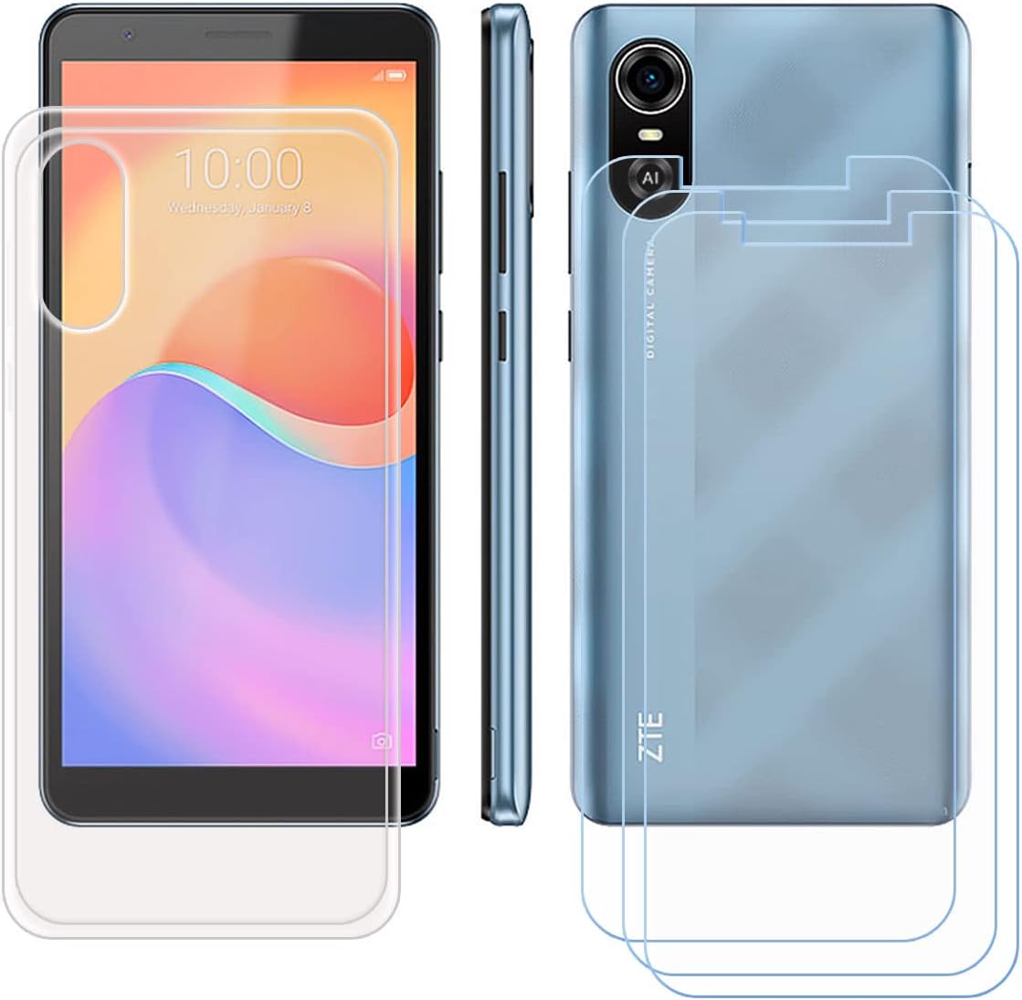 FZYM Case for ZTE Optus X Sight 2 + 3 Pack Tempered Glass Screen ...