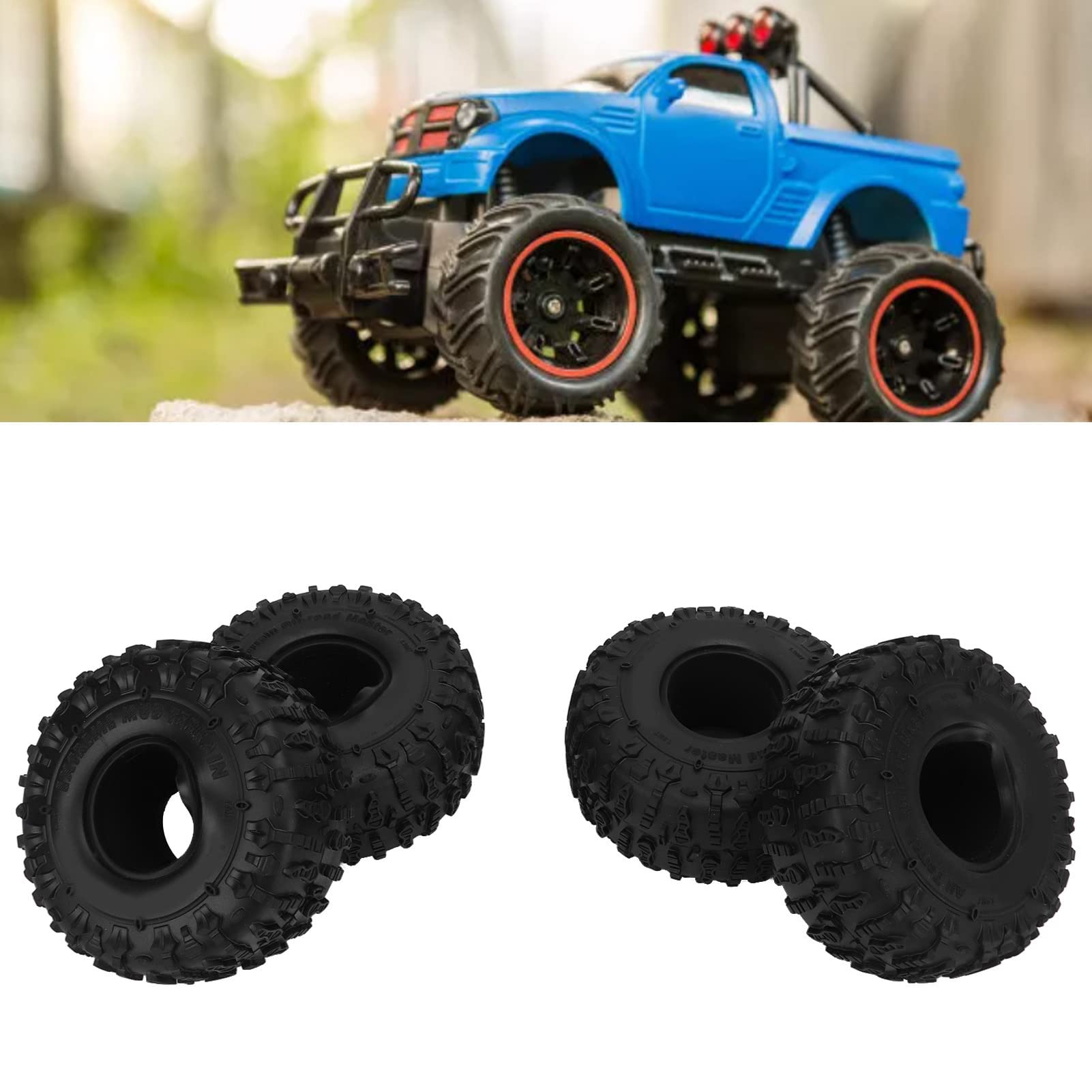 Neumáticos RC de 1,9 pulgadas, gran agarre, neumáticos universales RC para Axial Scx10 D90 Crawler, #111