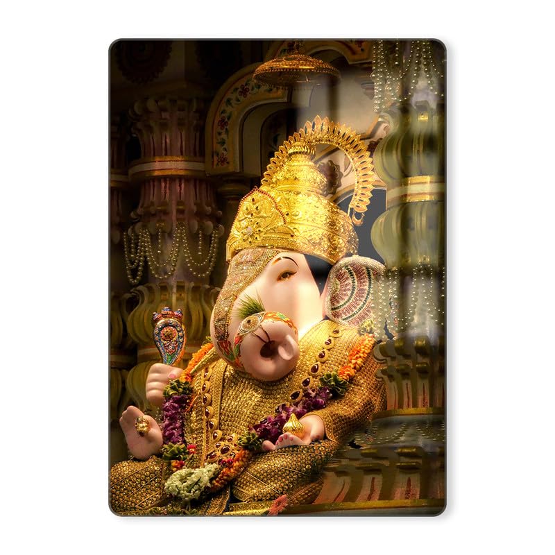 3mm Acrylic Wall Art Frame|Glossy Frame for Living Room, Bedroom, Kids Room, Office,Hallroom Hotels & Gifting|Home Decoration & Gift Item (8X12 Inch)- Dagdusheth Ganpati-image-49