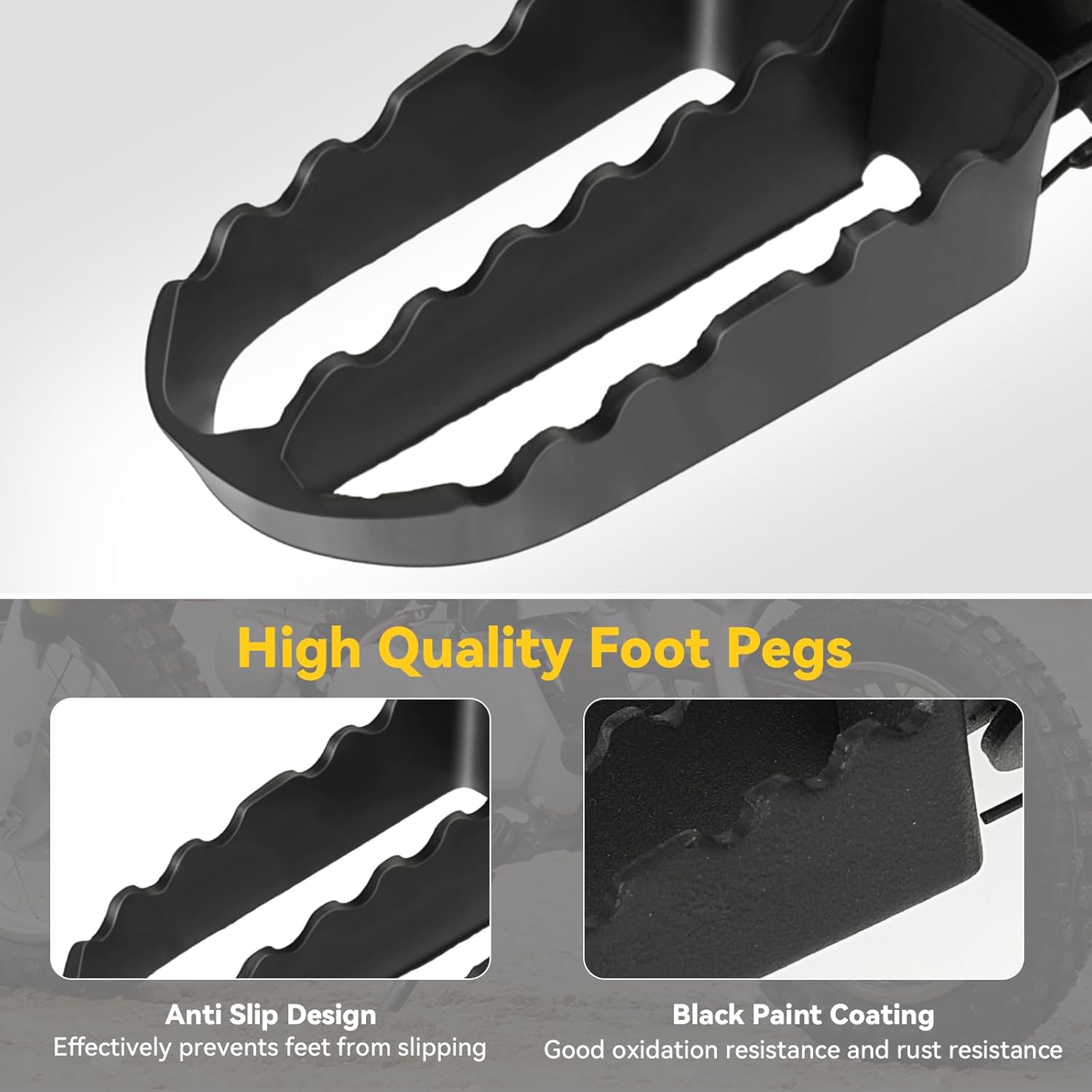 HIAORS Dirt Bike Foot Peg Mount Bracket Kickstand Kit Compatible with SSR 110 125 CRF50 XR50, Motorcycle Foot Pegs Bracket for 110cc 125cc TaoTao Coolster Baja Apollo Thumpstar Kayo Pit Bike Parts