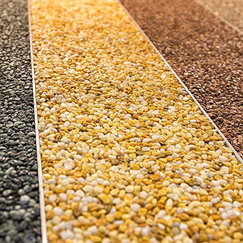 Isolbau Steinteppich SET Marmorkies 200kg + Bindemittel bis 20m² Nero 4/8mm Epoxidharz, Terassenboden, Natursteinboden Marmorkies Bodenbelag, Steinboden Bodenbeschichtung, Marmorstein, Innen Außen